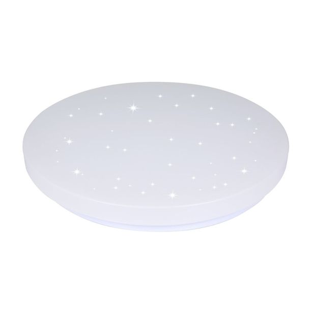 LED-plafondi LED Energie, 24W, 1600lm, CCT, kaukosäädin, Ø350mm, tähtikuvio