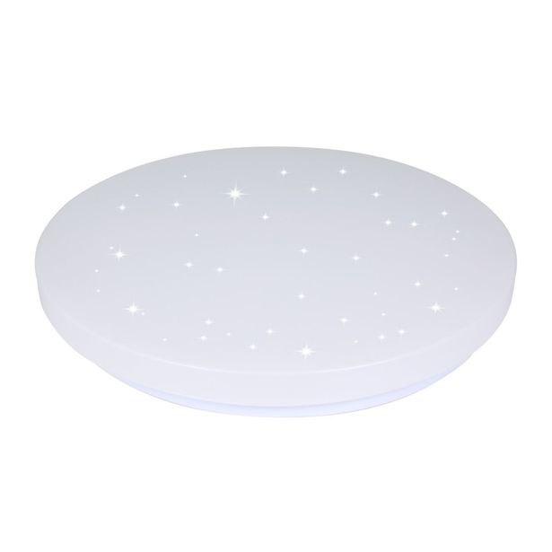 LED-plafondi LED Energie, 36W, 2500lm, IP20, CCT, kaukosäädin, Ø500mm, tähtikuvio