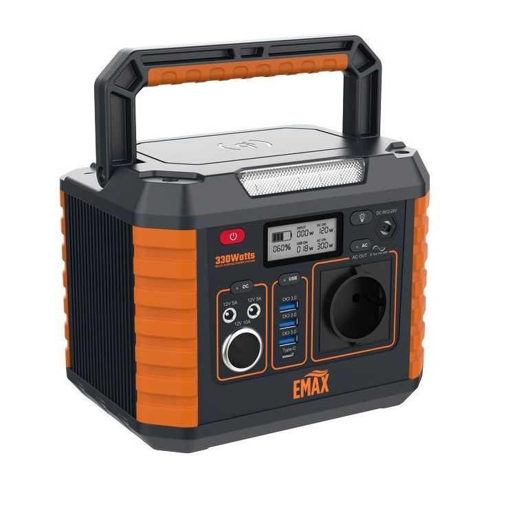 Latausasema Emax, 330W, 288.6Wh, siirrettävä