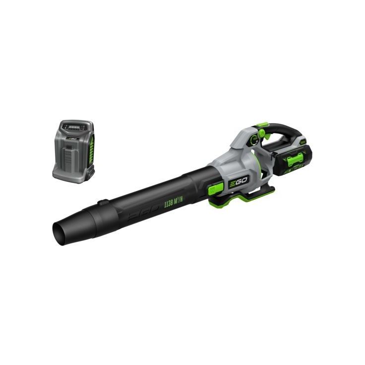 Akkupuhallin Ego Power+ LB6704E, 56V, säädettävä teho, 1138m³, 21Nm, sisältää 5Ah akun ja pikalaturin