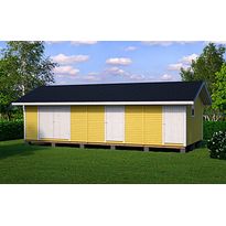 Elementtivarasto Aarni E20, 9040x4240mm, 38.33m², puuvalmis