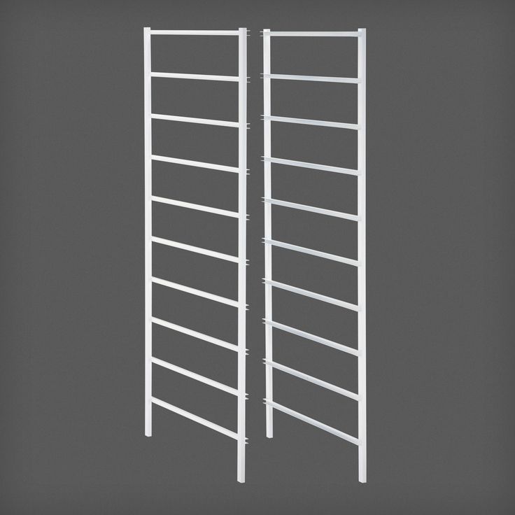 Telinepääty 10-liukukisko Elfa Classic 535x20x1040mm, 2 kpl valkoinen