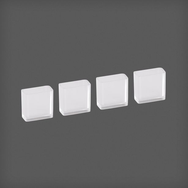 Telinejalat Elfa Classic 20x10x20mm, 4 kpl läpikuultava