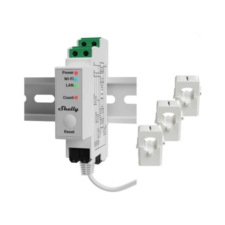 Energiamittari DIN Shelly Pro 3EM