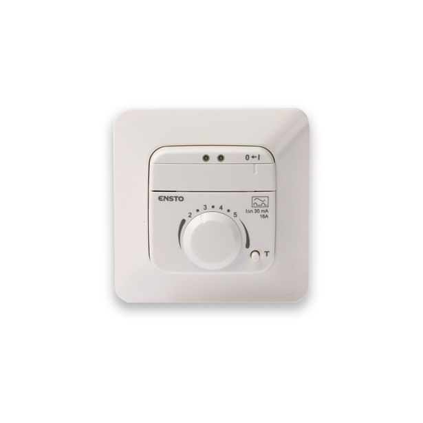 Lattiatermostaatti Ensto ECO10BTW-J, 10A, 230V, vikavirtasuojalla
