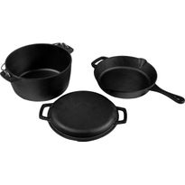 Valurautasetti Espegard, sis. paistinpannu, pata ja kansi