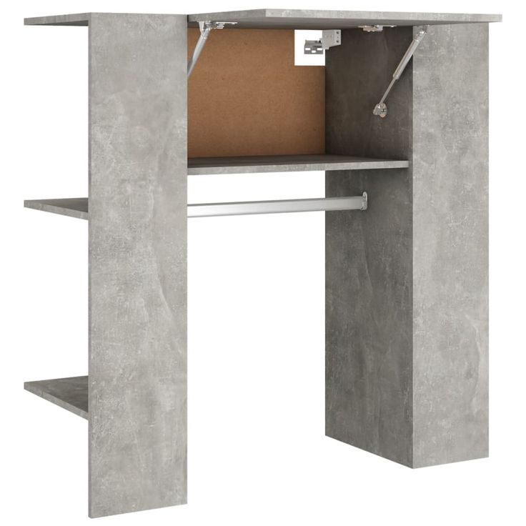 Eteisen kaappi betoninharmaa 97,5x37x99 cm tekninen puu (08769)
