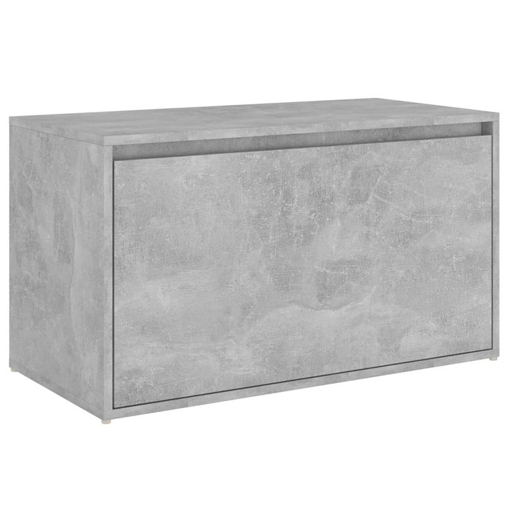 Eteisen penkki 80x40x45 cm betoninharmaa tekninen puu (08670)