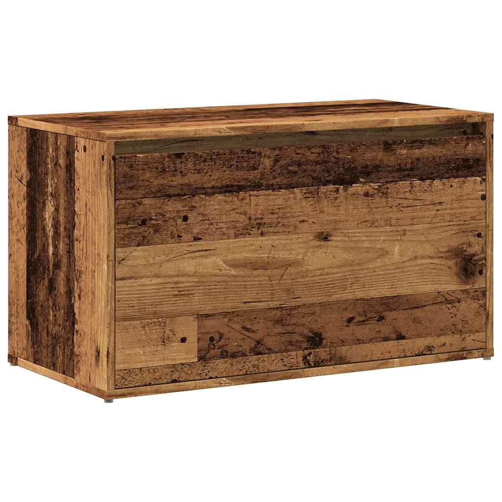Eteisen penkki 80x40x45 cm vanhaa puuta lastulevy (56752)
