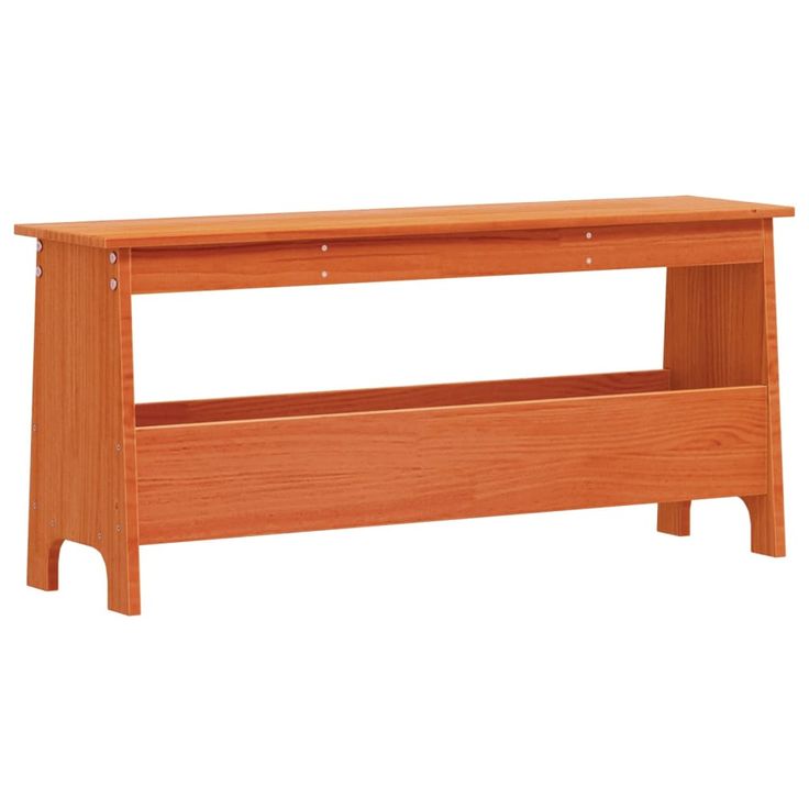 Eteisen penkki vahanruskea 100x28x45 cm täysi mänty (37384)