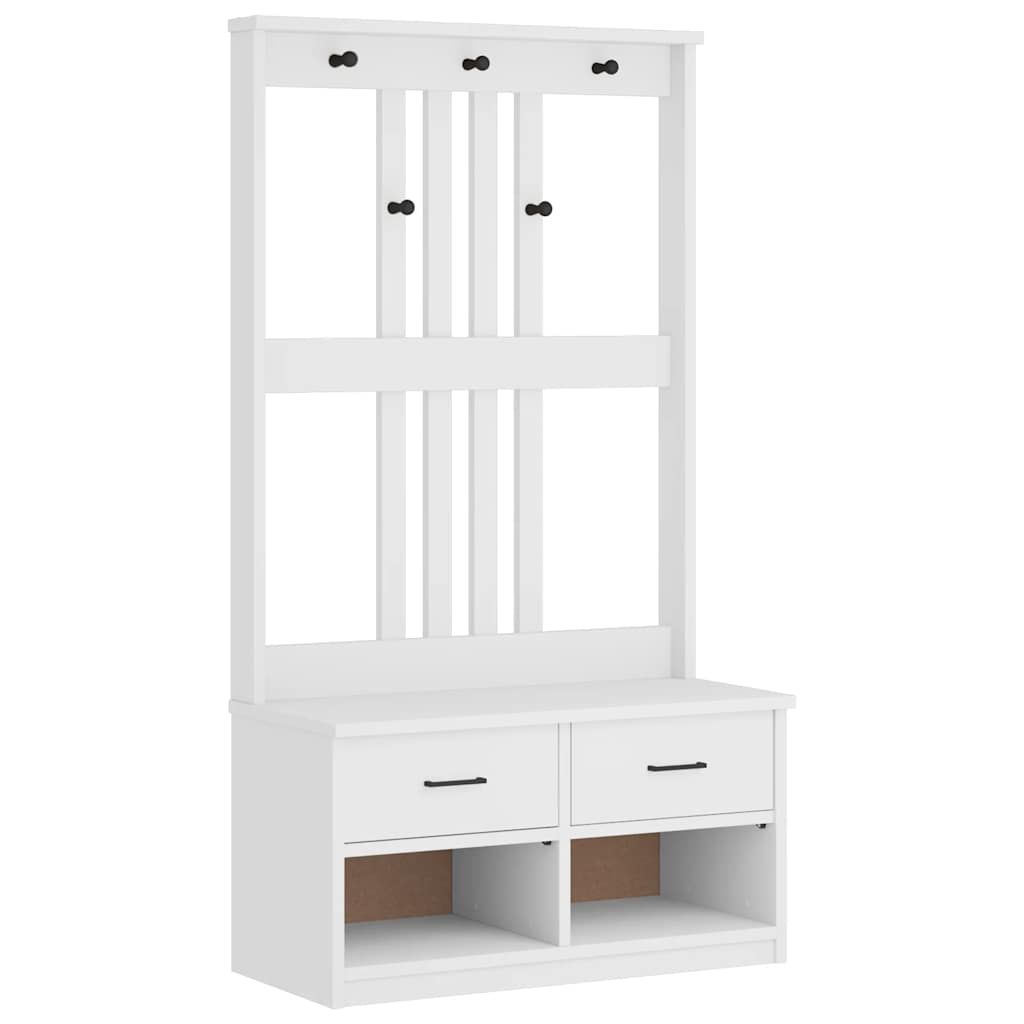 Eteisen säilytyskaluste Hallin puu SANDENS valkoinen 87x40x159,5 cm täysi mänty (10492)