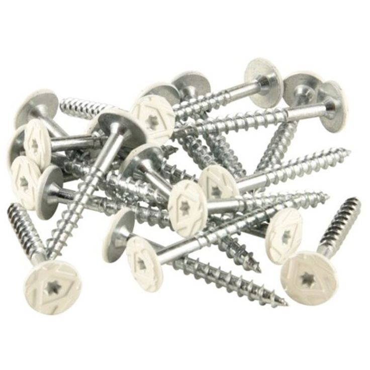Asennusruuvi Fibrotech akustiikkalevyille, 5x45mm, 100kpl, valkoinen