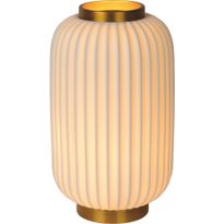 Pöytävalaisin Lucide Gosse, Ø19.7cm, IP20, valkoinen