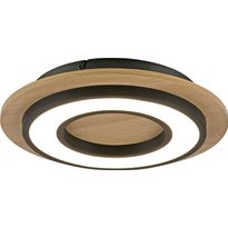 Led-kattovalaisin JustLight Tola Led ⌀32cm, 700lm, puu/mattamusta