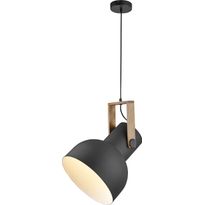 Riippuvalaisin JustLight Cup2.0, 1-osainen, 30cm, mattamusta/puu