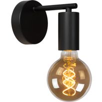 Seinävalaisin Lucide Leanne, 10x14.5cm, IP20, musta