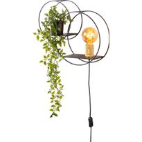 Seinävalaisin Lucide Circle, 14x43cm, IP20, musta