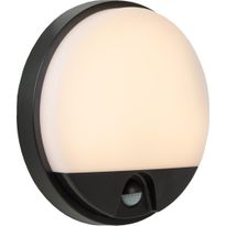 Seinävalaisin Lucide Hups Ir, Ø21cm, IP54, 10W, musta