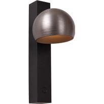 Seinävalaisin Lucide Esfera, 10x14cm, IP20, 9W, harmaa