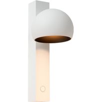 Seinävalaisin Lucide Esfera, 10x14cm, IP20, 9W, valkoinen