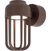 Seinävalaisin Lucide Wells, Ø10cm, IP54, 8W, ruskea