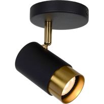 Kattospotti Lucide Floris, Ø10cm, IP20, musta