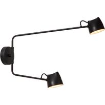 Seinävalaisin Lucide Milne, 10x35cm, IP20, 8W, musta