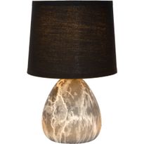 Pöytävalaisin Lucide Marmo, Ø16cm, IP20, musta