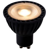 LED-polttimo Lucide MR16, Ø5cm, IP20, 5W, dim to warm, musta