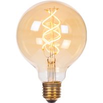 Filamenttilamppu Lucide G95, Ø9.5cm, IP20, 4.9W, meripihka