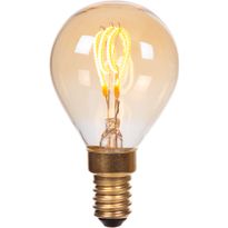 Filamenttilamppu Lucide P45, Ø4.5cm, IP20, 3W, 165lm