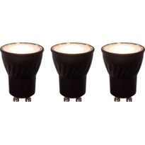 LED-polttimo Lucide MR11, Ø3.5cm, IP20, 3.8W, musta, 3 kpl