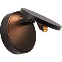 Seinävalaisin Lucide Ufor, Ø12cm, IP20, 5.8W, musta