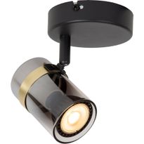 Seinävalaisin Lucide Upton, 10x10cm, IP20, harmaa