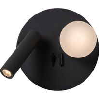 Seinävalaisin Lucide Matiz, Ø16.5cm, IP20, 3.5W, musta