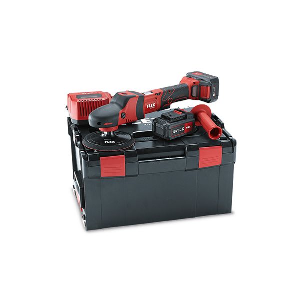 Suoravetoinen kiillotuskone Flex PE 150 18.0-EC/5.0 Set, 18V, 2x5.0Ah akuilla + L-Boxx