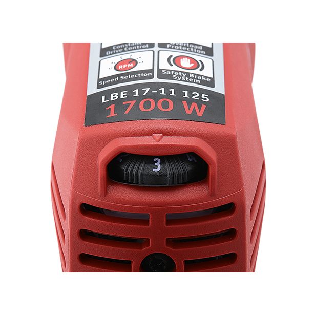 Kulmahiomakone Flex LBE 17-11 125, Ø125mm, 1700W, jarrulla, säädettävällä nopeudella
