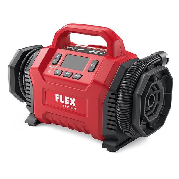 Akkuilmapumppu Flex, 12/18V + adapterit