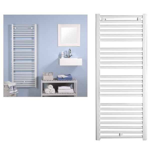 Pyyhekuivain Purmo Flores, 547 x 500 mm, vesikiertoinen, valkoinen, Verkkokaupan poistotuote