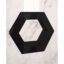 Vedin musta kuusikulmainen hexagonal