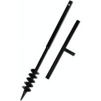 Maapora kahvalla kaira bitti 80mm kaksois-spiraali, teräs, musta