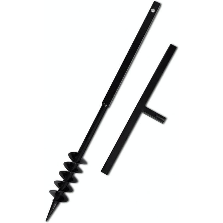 Maapora kahvalla kaira bitti 80mm kaksois-spiraali, teräs, musta