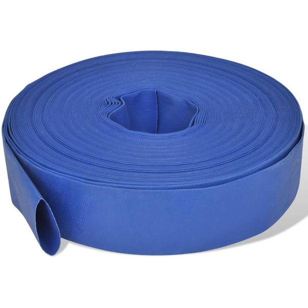 Litteä vesiletku, 50m, 2 PVC vedenjakelu