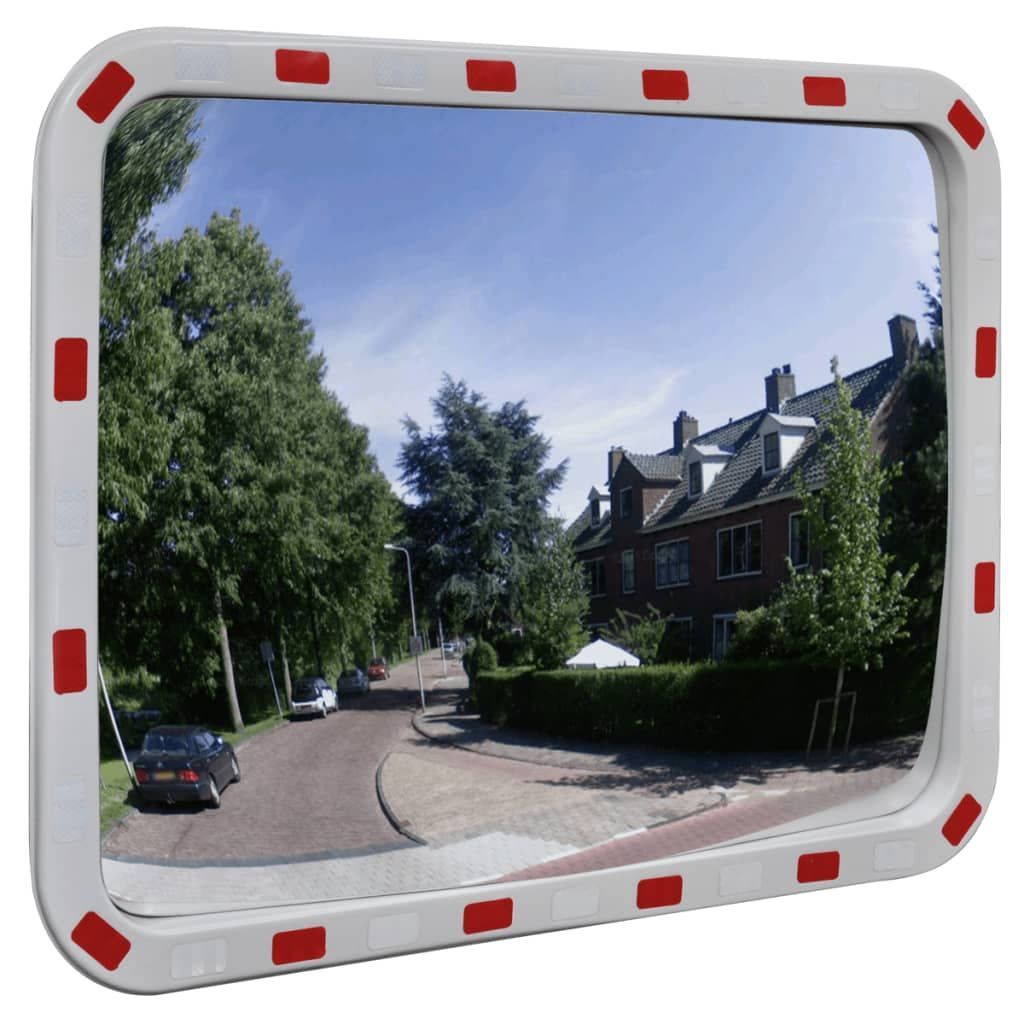 Convex liikennepeili heijastimilla, suorakaide, 60x80cm