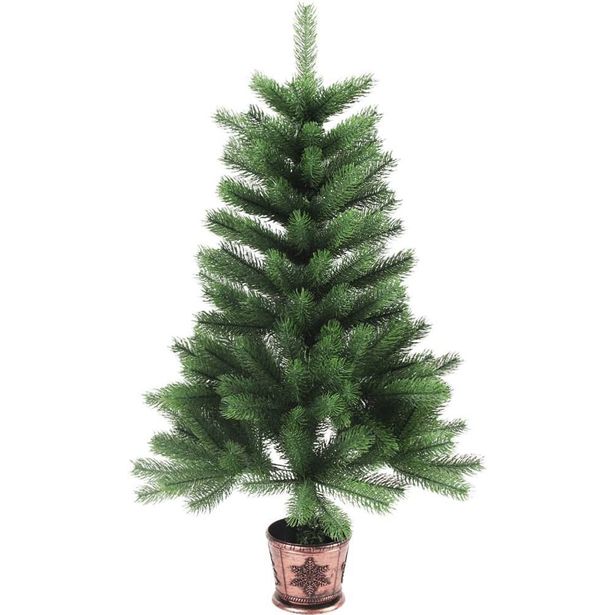 Tekojoulukuusi korilla, 65cm, vihreä