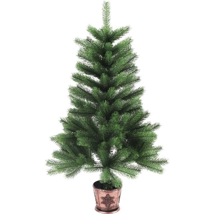 Tekojoulukuusi korilla, 65cm, vihreä