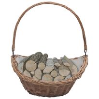 Polttopuukori kahvalla, 57x46,5x52cm, Brown Willow