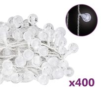 Keijuvalonauha pallo, 40m, 400 LED-valoa, kylmä valk., 8-toiminen