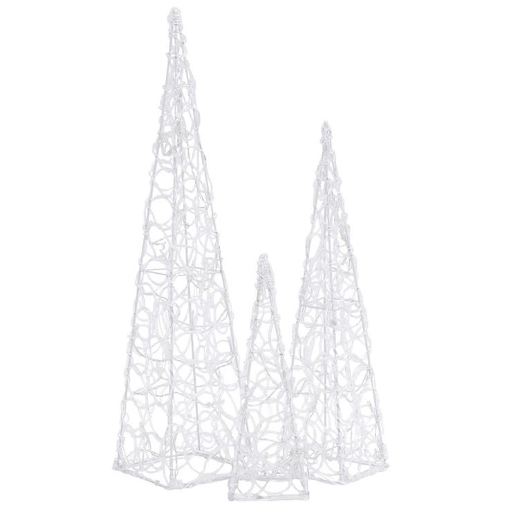 LED-koristevalokartiosarja, akryyli, 30/45/60cm
