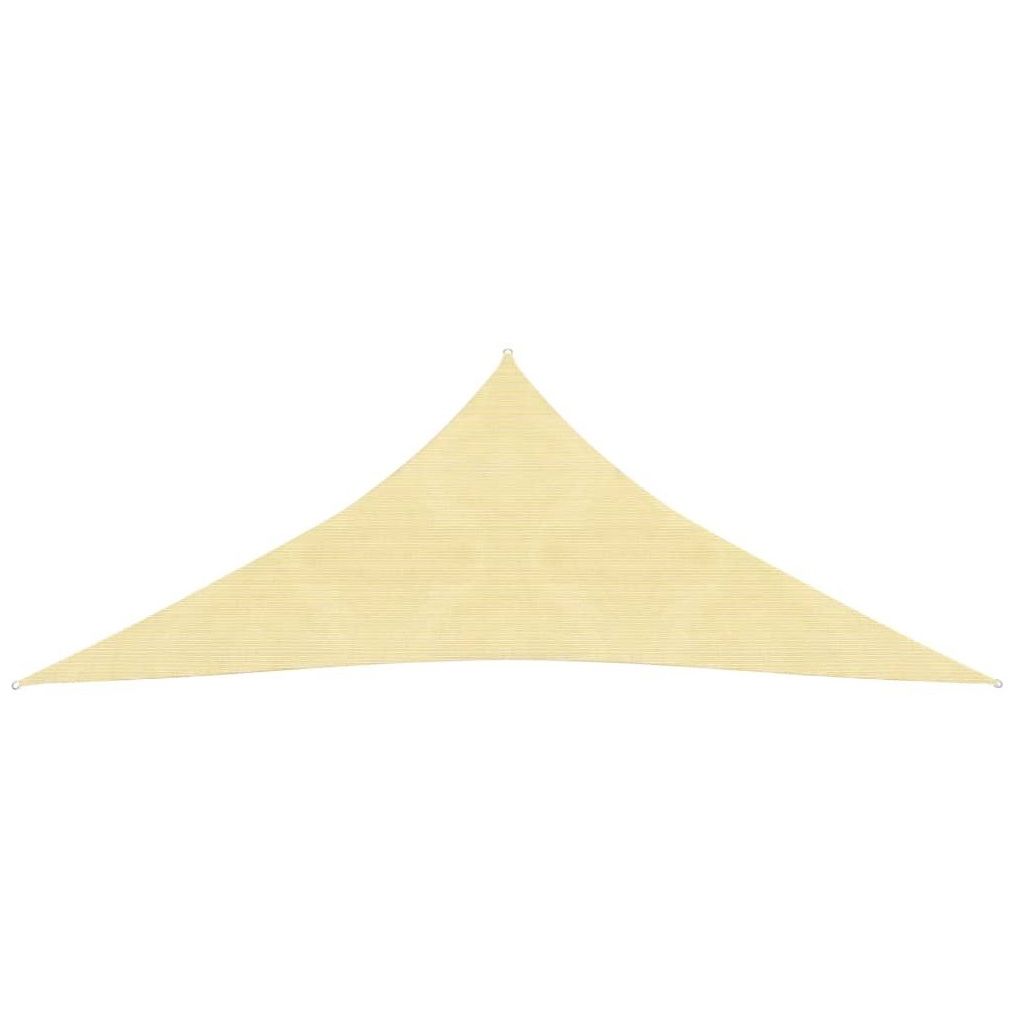 Aurinkovarjo purje HDPE, kolmikulmainen 3.6x3.6x3.6 m, beige